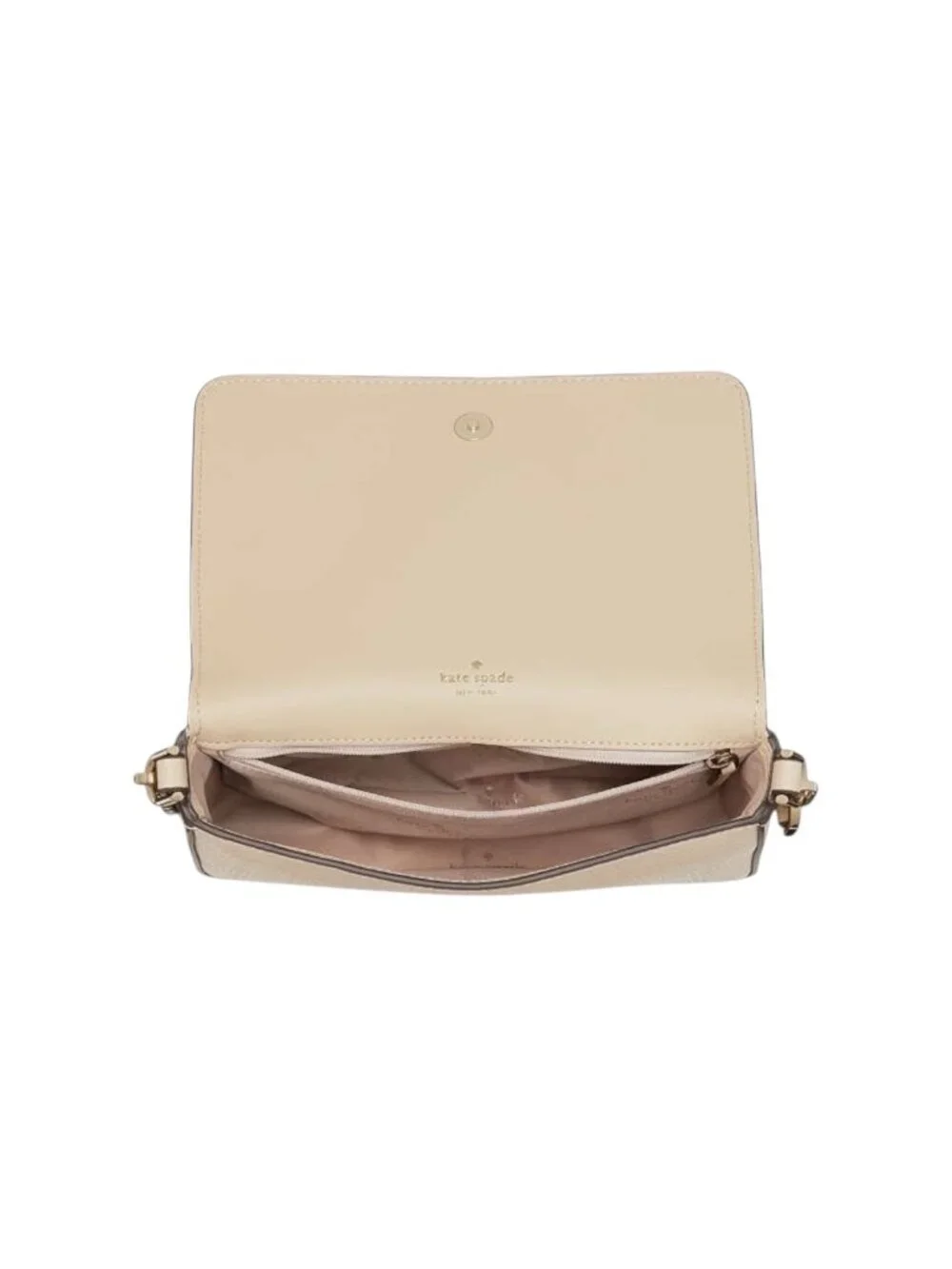 Kate Spade Ivory Tan Pebbled Leather Colorblock Lena Crossbody NWT $299 MSRP